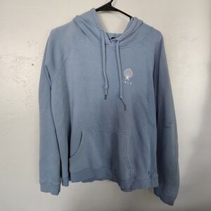 Roxy Women's XL Dusty Blue Hoodie Seashell Graphic Pullover Sweatshirt